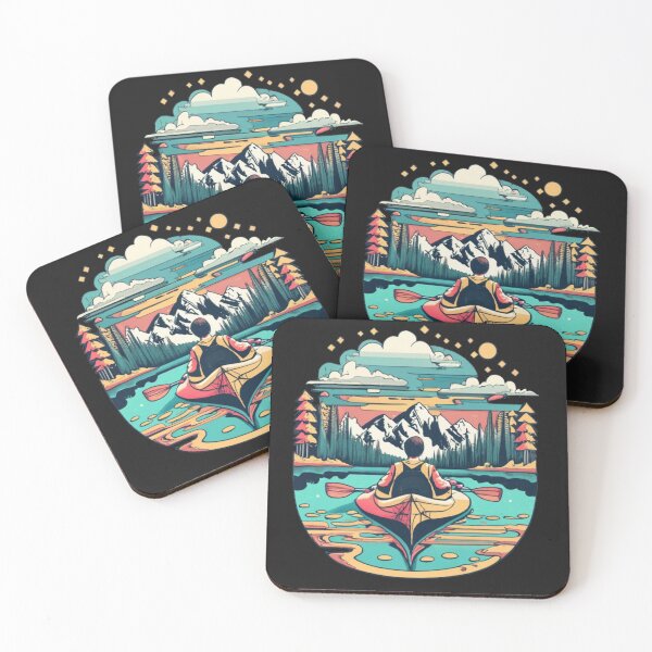 Item preview, Carefree kayak, forest and soaring mountains designed and sold by Pawel Oska.