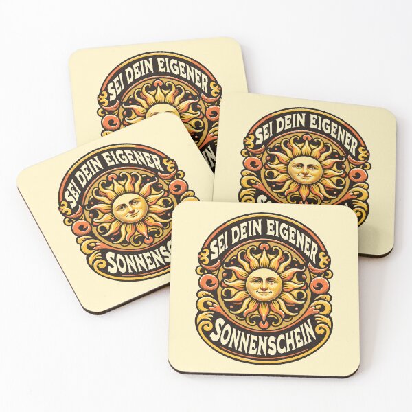 Item preview, Be Your Own Sunshine German Language Vintage Sun Inspirational Saying designed and sold by Bad Kitty Designz.