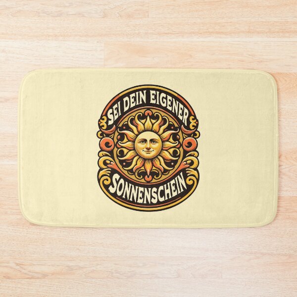 Item preview, Be Your Own Sunshine German Language Vintage Sun Inspirational Saying designed and sold by Bad Kitty Designz.
