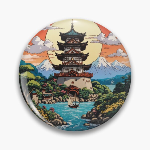 Item preview, Japanese bathhouse at dawn designed and sold by ArchieArtAttack.