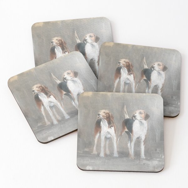 Item preview, English Foxhounds grey designed and sold by BethSaltArt.