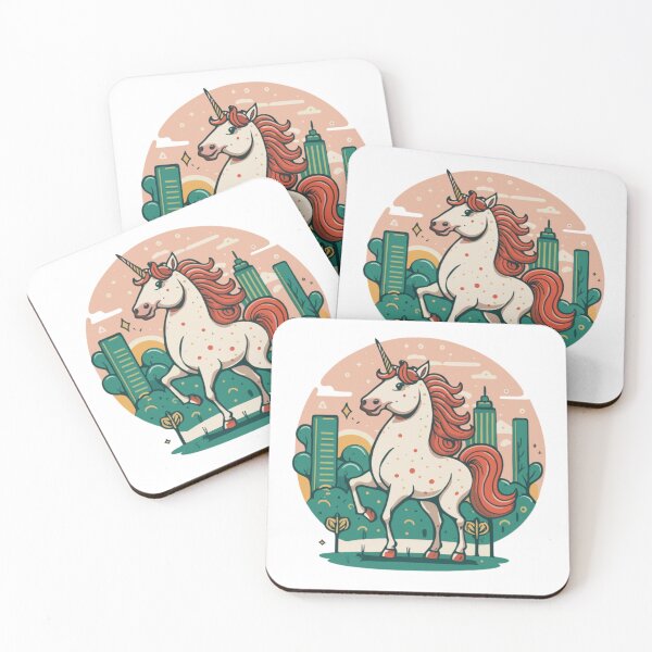 Item preview, Urban Enchantment: Unicorns Embrace the Everyday in a Whimsical Cityscape Adventure designed and sold by Zokastor3.
