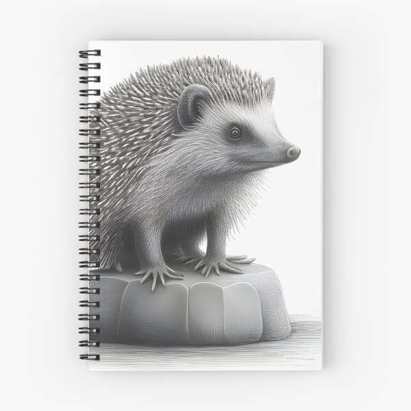 Artikelvorschau, Schwarz-weiße Igel-Bleistiftzeichnung entworfen und verkauft von Pencil-Art.