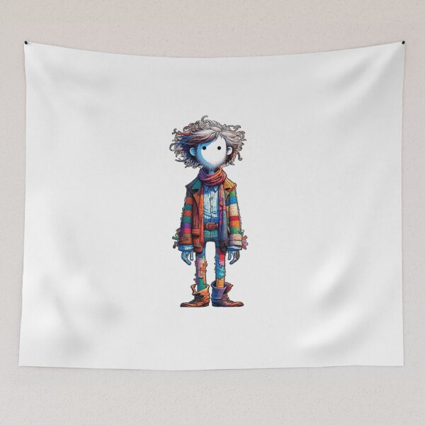 Item preview, Homeless Hobo Hippy with Bright Multicolored Clothes designed and sold by kylmllr101684.