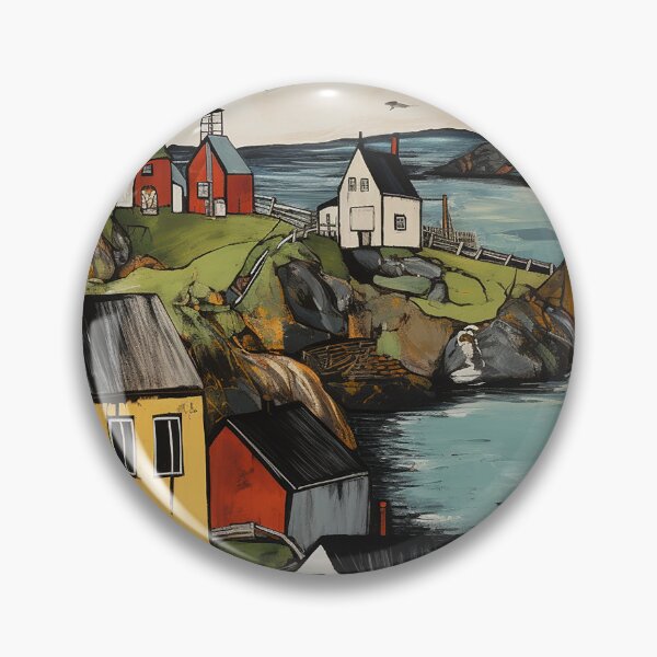 Item preview, Gaspe peninsula travel vintage colorful anime graphics designed and sold by wonderfulpark.