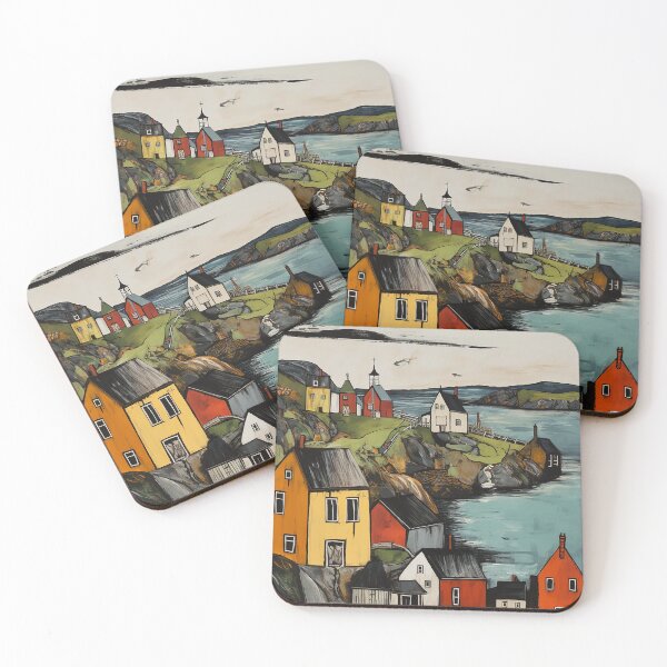 Item preview, Gaspe peninsula travel vintage colorful anime graphics designed and sold by wonderfulpark.