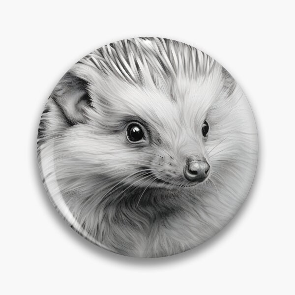 Artikelvorschau, Schwarz-weiße Igel-Bleistiftzeichnung entworfen und verkauft von Pencil-Art.