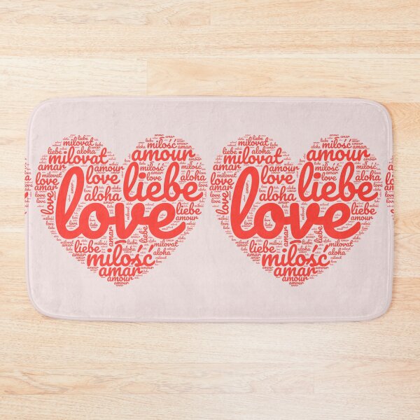 Item preview, Heart with love in different languages Great Gift for someone you love designed and sold by PurrfectJourney.