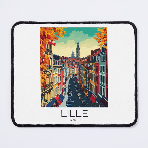 Item preview, A Pop Art Travel Print of Lille - France designed and sold by StudioRedKoala.