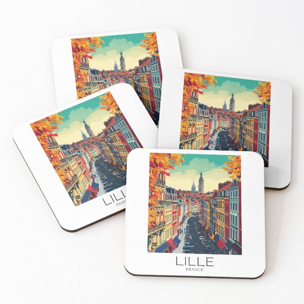 Item preview, A Pop Art Travel Print of Lille - France  designed and sold by StudioRedKoala.