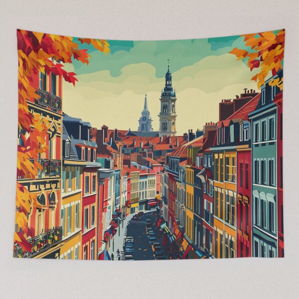 Item preview, A Pop Art Travel Print of Lille - France  designed and sold by StudioRedKoala.