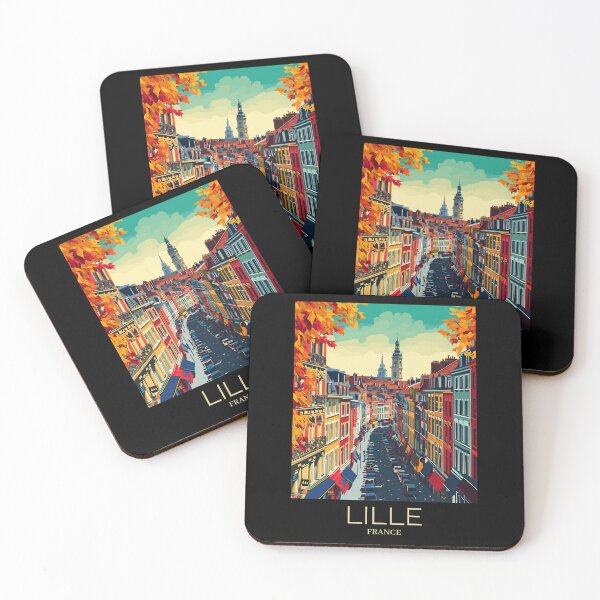 Item preview, A Pop Art Travel Print of Lille - France  designed and sold by StudioRedKoala.