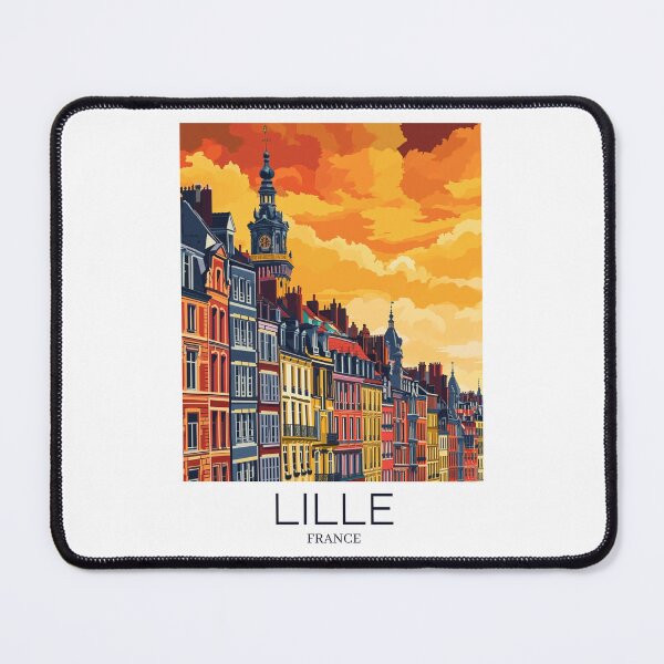 Item preview, A Pop Art Travel Print of Lille - France designed and sold by StudioRedKoala.