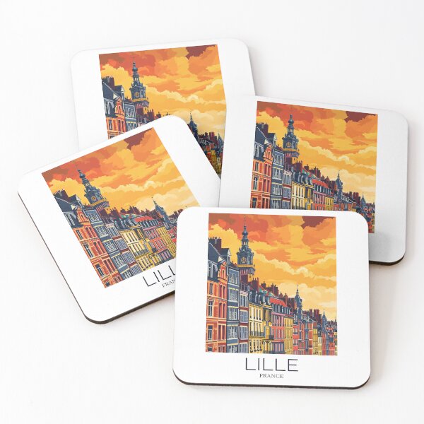 Item preview, A Pop Art Travel Print of Lille - France  designed and sold by StudioRedKoala.