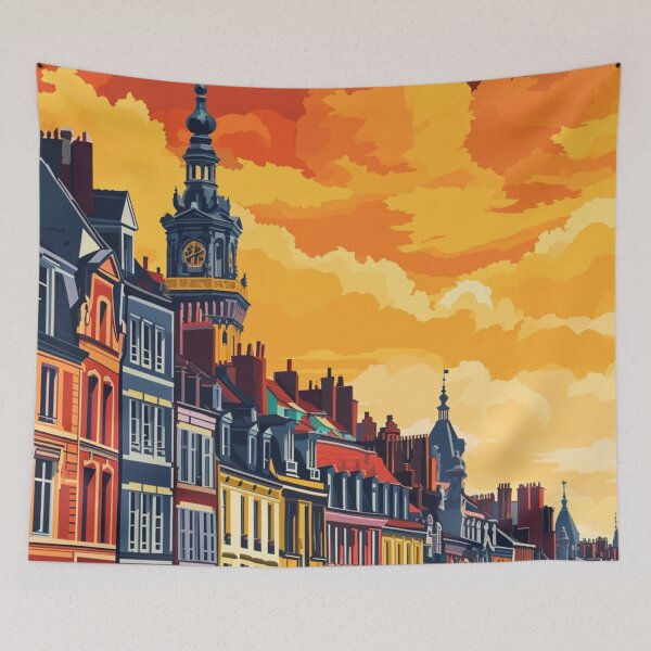Item preview, A Pop Art Travel Print of Lille - France  designed and sold by StudioRedKoala.
