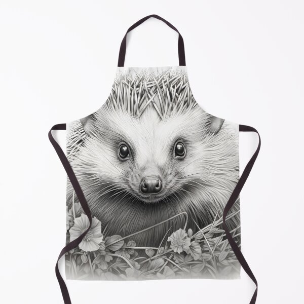Artikelvorschau, Schwarz-weiße Igel-Bleistiftzeichnung entworfen und verkauft von Pencil-Art.