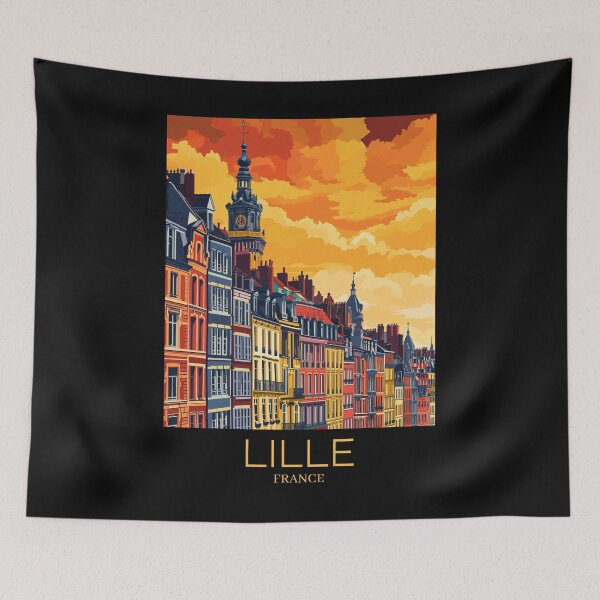 Item preview, A Pop Art Travel Print of Lille - France  designed and sold by StudioRedKoala.