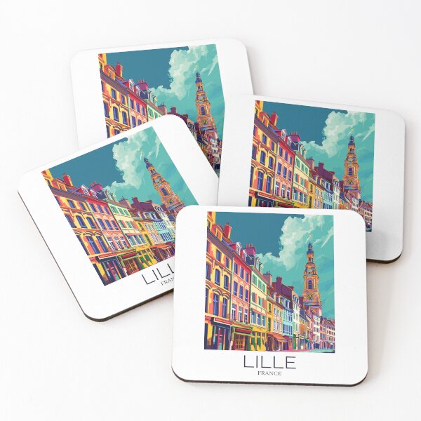 Item preview, A Pop Art Travel Print of Lille - France  designed and sold by StudioRedKoala.