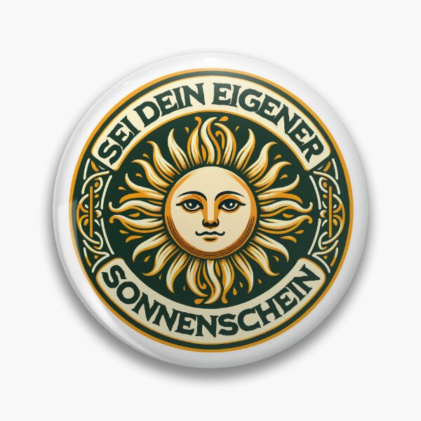 Item preview, Be Your Own Sunshine Vintage Sun German Language Inspirational Words  designed and sold by Bad Kitty Designz.