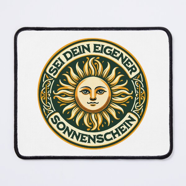 Item preview, Be Your Own Sunshine Vintage Sun German Language Inspirational Words designed and sold by Bad Kitty Designz.