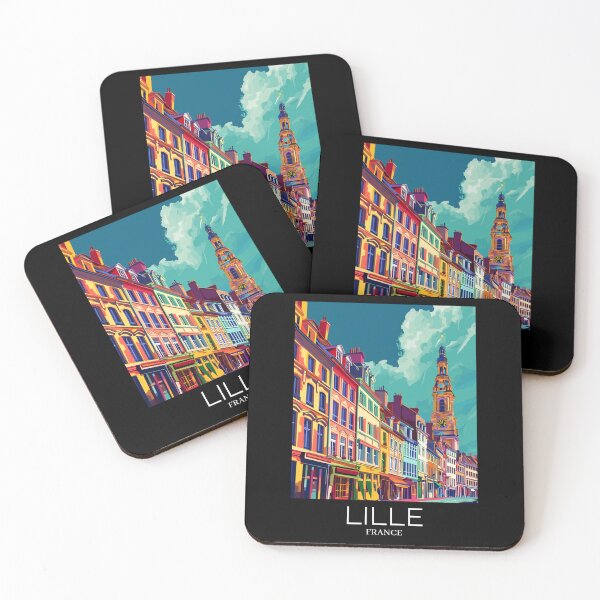 Item preview, A Pop Art Travel Print of Lille - France  designed and sold by StudioRedKoala.