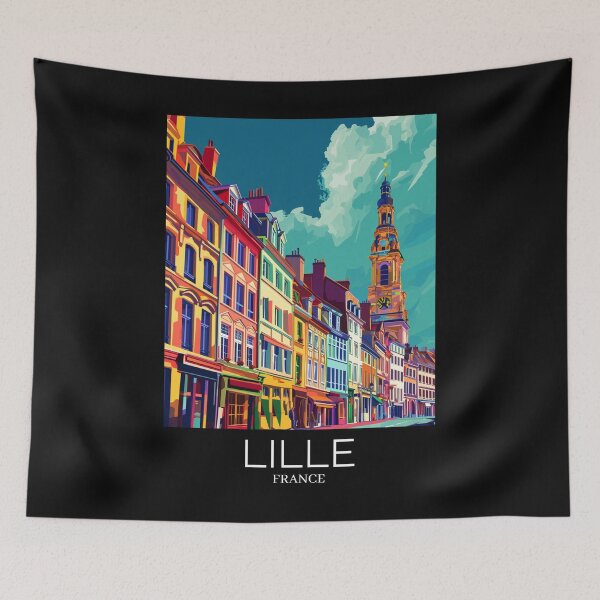 Item preview, A Pop Art Travel Print of Lille - France  designed and sold by StudioRedKoala.