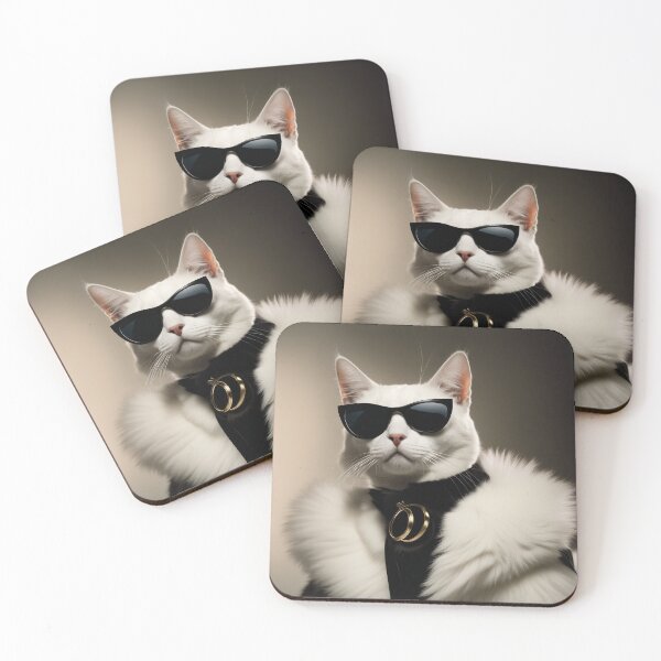 Item preview, Anthropomorphic Cat Collection - Domestic Shorthair #72 White Cat designed and sold by elektronen.