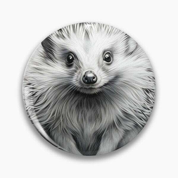 Artikelvorschau, Schwarz-weiße Igel-Bleistiftzeichnung entworfen und verkauft von Pencil-Art.
