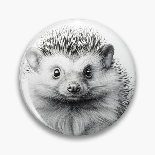 Artikelvorschau, Schwarz-weiße Igel-Bleistiftzeichnung entworfen und verkauft von Pencil-Art.