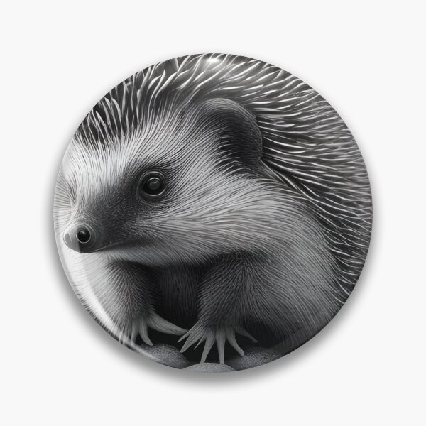 Artikelvorschau, Schwarz-weiße Igel-Bleistiftzeichnung entworfen und verkauft von Pencil-Art.