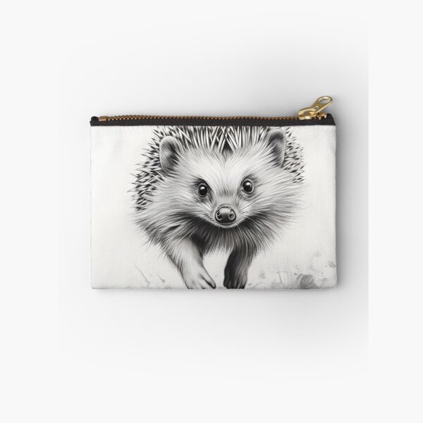 Artikelvorschau, Schwarz-weiße Igel-Bleistiftzeichnung entworfen und verkauft von Pencil-Art.