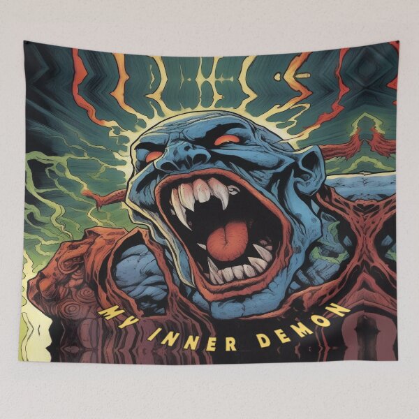 Item preview, My inner demon screams shrill and horror designed and sold by JaroDesign2023.