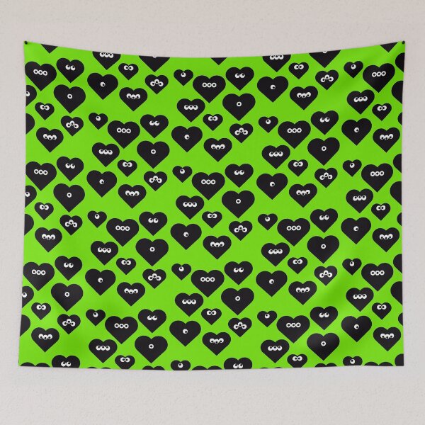 Item preview, Monster Hearts in Black (Ooze Green) designed and sold by BLAAAAASK.