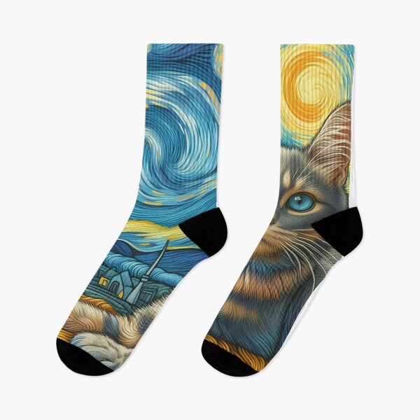 Item preview, van gogh cat designed and sold by Greydate.