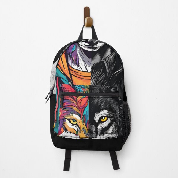 Item preview, Colorful Dark boy wolf, werewolf, gift for wolf lovers, designed and sold by GroonSpace.