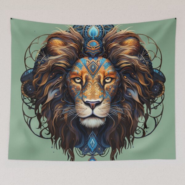 Item preview, Mandala style lion designed and sold by SkillnBrush.