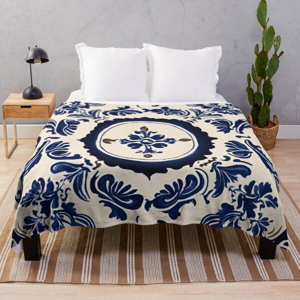 Item preview, Porcelain Blue Floral Azulejo designed and sold by ArDecoS.