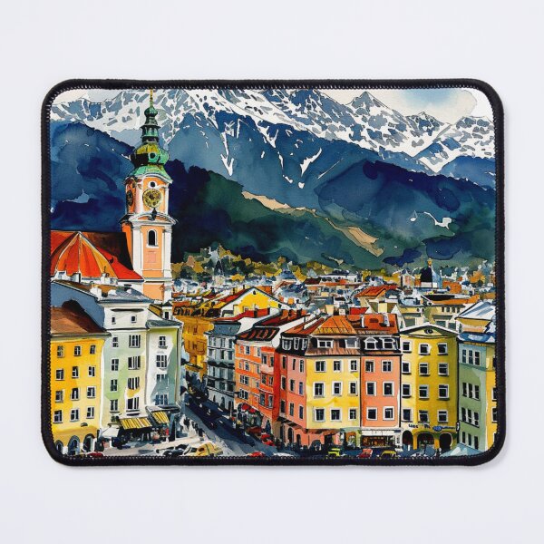 Item preview, Watercolor Design of Innsbruck - Austria designed and sold by Sketch-Shack.