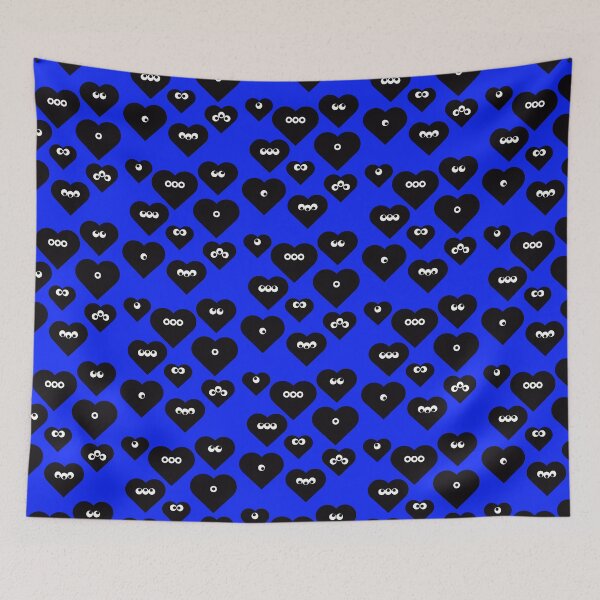 Item preview, Monster Hearts in Black (Electric Blue) designed and sold by BLAAAAASK.