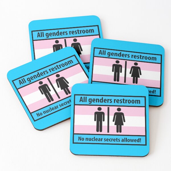 Item preview, Anti Trump trans inclusive restroom sign  designed and sold by Rachel the Artist .