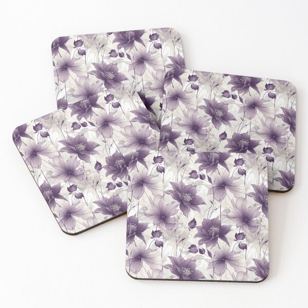 Item preview, White and purple flowers, patterns, bedding, cell phone lining designed and sold by Lotusticker.