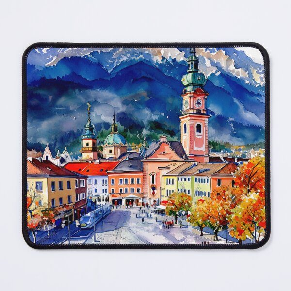 Item preview, Watercolor Design of Innsbruck - Austria designed and sold by Sketch-Shack.