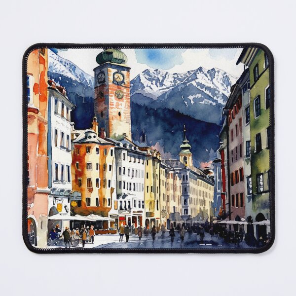 Item preview, Watercolor Design of Innsbruck - Austria designed and sold by Sketch-Shack.