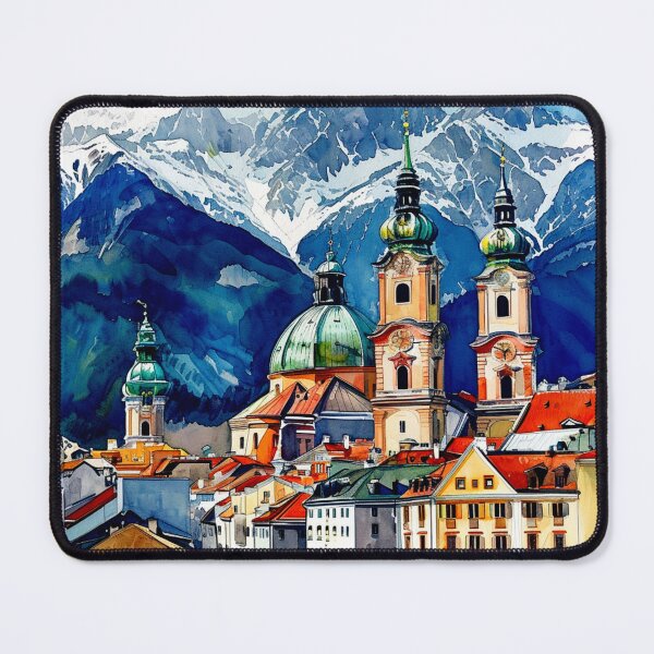 Item preview, Watercolor Design of Innsbruck - Austria designed and sold by Sketch-Shack.