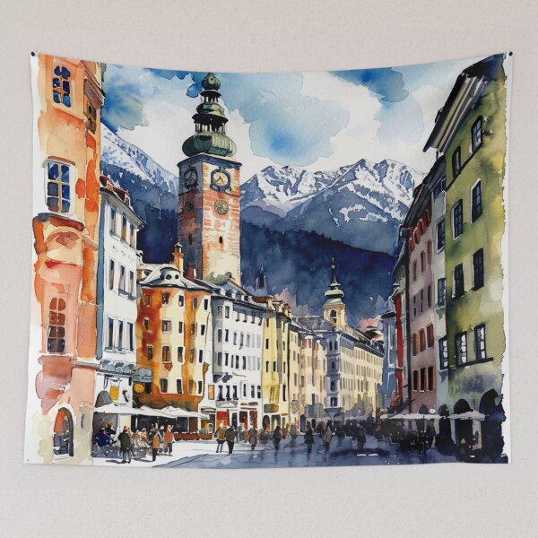 Item preview, Watercolor Design of Innsbruck - Austria designed and sold by Sketch-Shack.