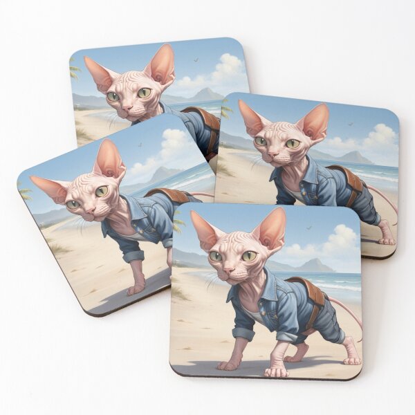 Item preview, Sandy Paws and Denim: Sphynx by the Sea designed and sold by vk09.
