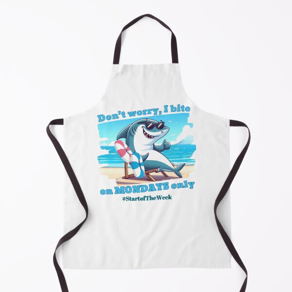 Item preview, Cute Kawaii Shark Pun "I bite on Mondays only" Gift for boss designed and sold by Oz64.