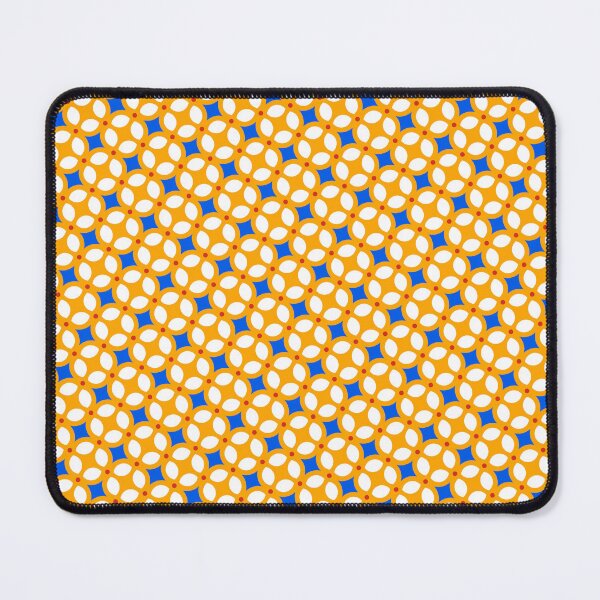 Item preview, Yellow White & Blue Diamond Repeating Seamless Continuous Pattern designed and sold by Alchemy-A-La-G.