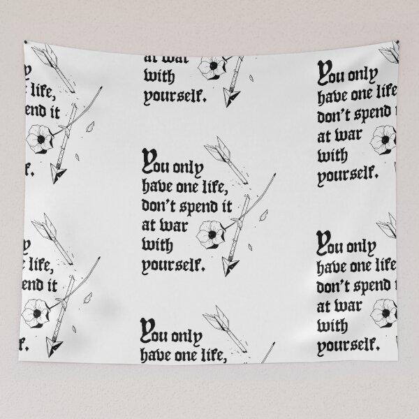 Item preview, You Only Have One Life, Broken arrow and flower design designed and sold by GoblinGoblin.