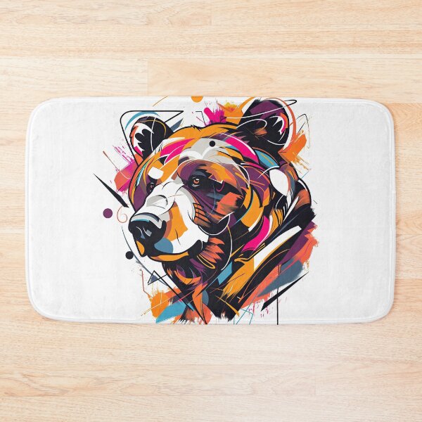 Item preview, Bear portrait in abstract art designed and sold by randrdesign.